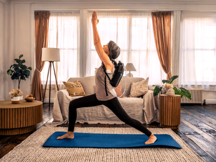 Colorful abstract vertical bars on white background representing digital or data visualization